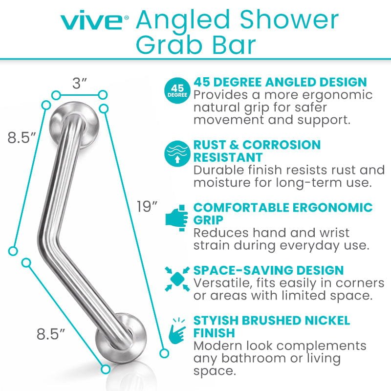 Angled Metal Grab Bar