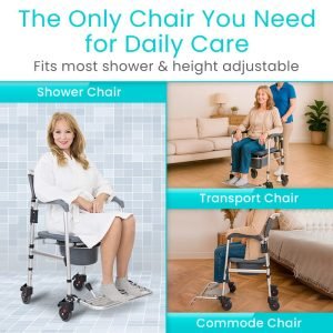 Core Shower Commode Transport Wheelchair