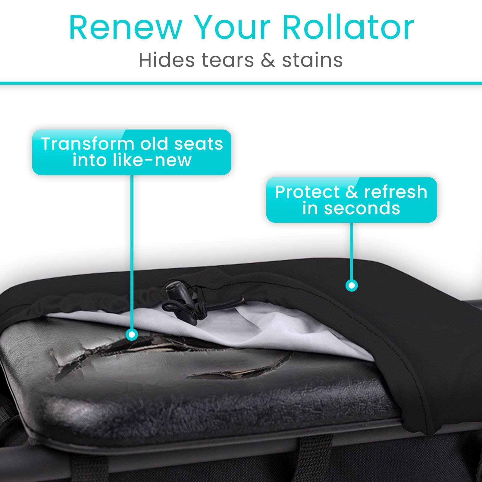 Rollator Seat and Backrest Cover