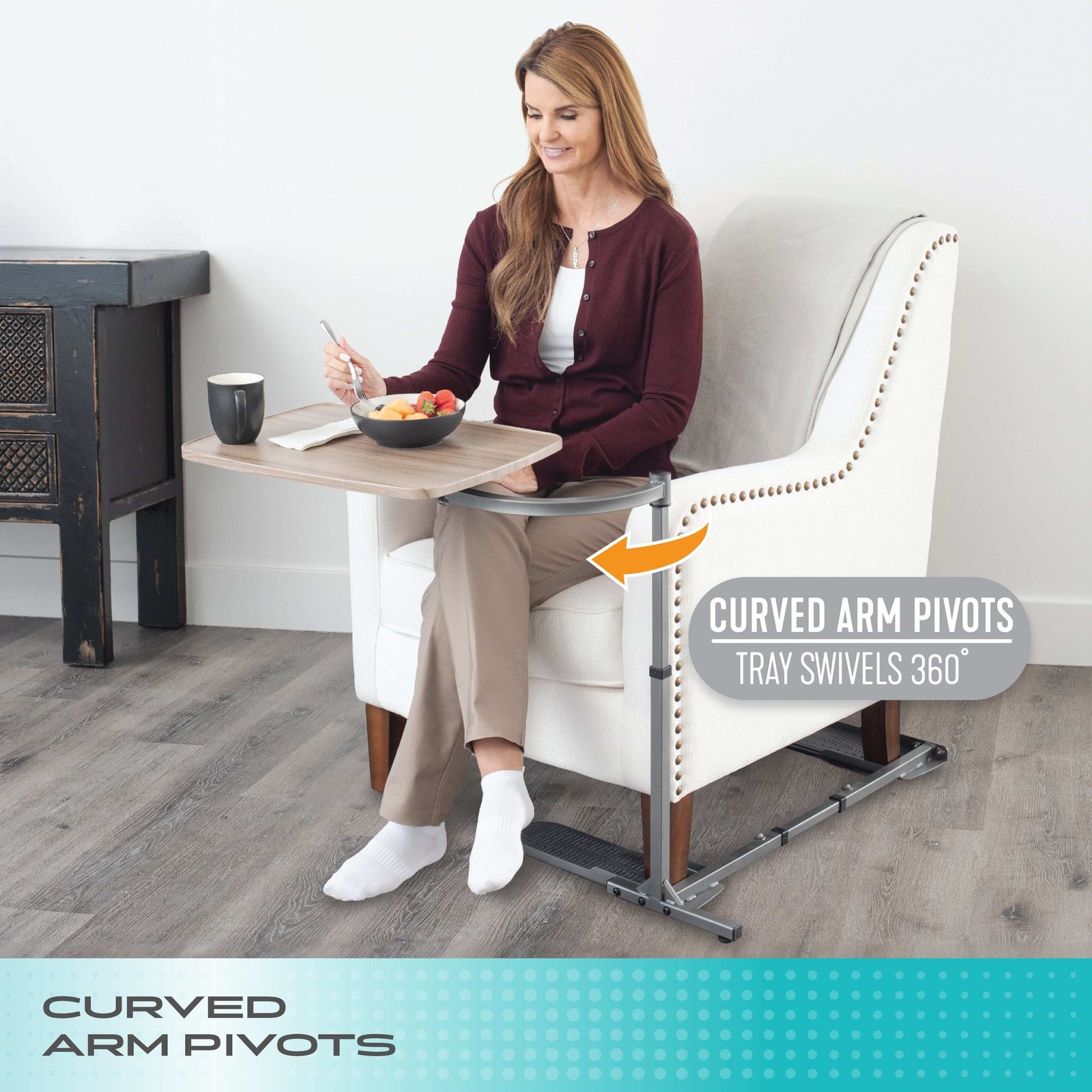 Wonder Tray XL - Black (cup holder + laptop wedges)