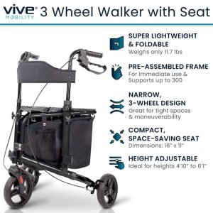 Tri-Rollator with Seat