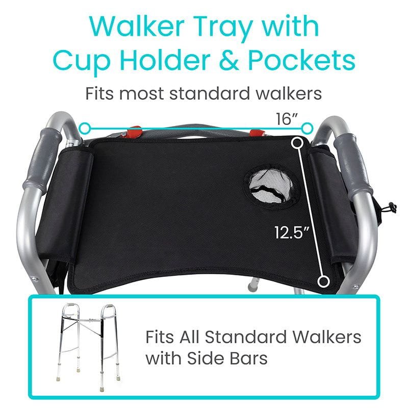 Walker Tray with Pockets
