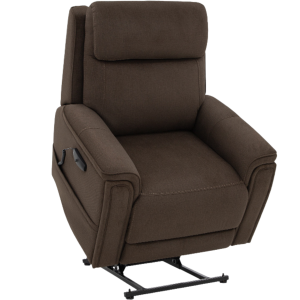 Sitting Pretty Evolution LC435S Small power lift recliner in Cosi Mocha fabric