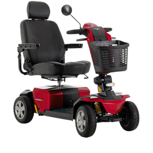 Pride Mobility Victory LX Sport S710LXW 4-Wheel mobility scooter Candy Apple Red front view – Medical Equipment Sun City AZ