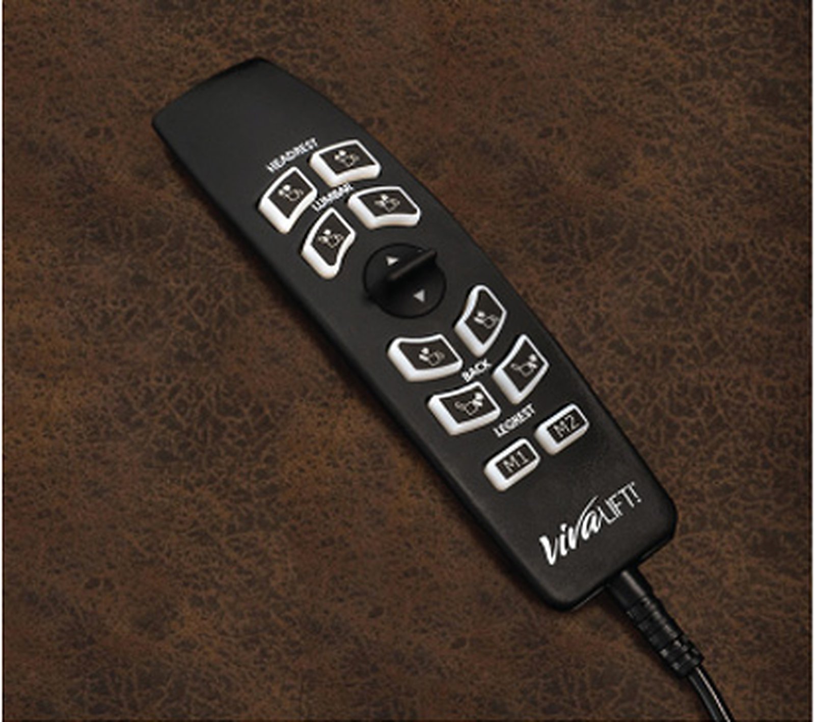 VivaLift Tranquil 2 PLR-935 remote control with headrest, lumbar, backrest and memory position buttons