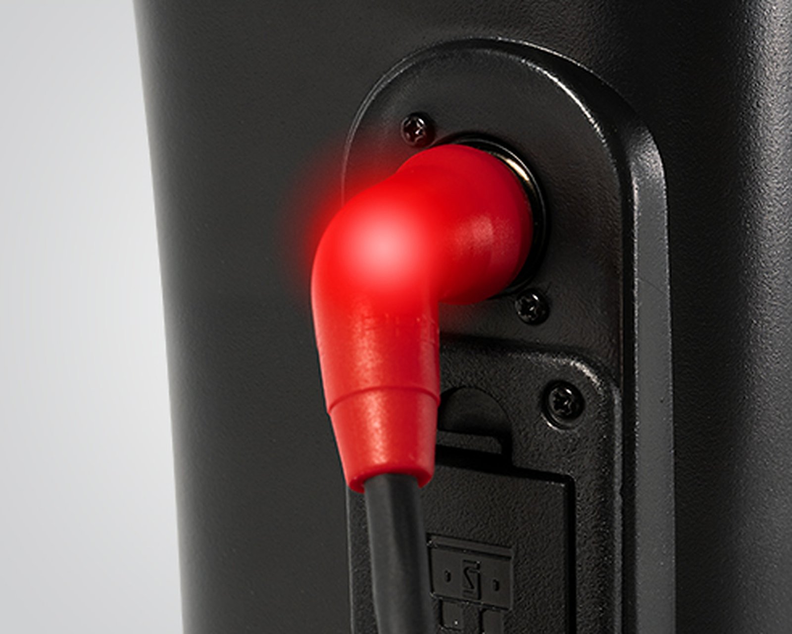 Pride Mobility Victory Platinum SC710PLA Charge360 magnetic charging port and connector detail