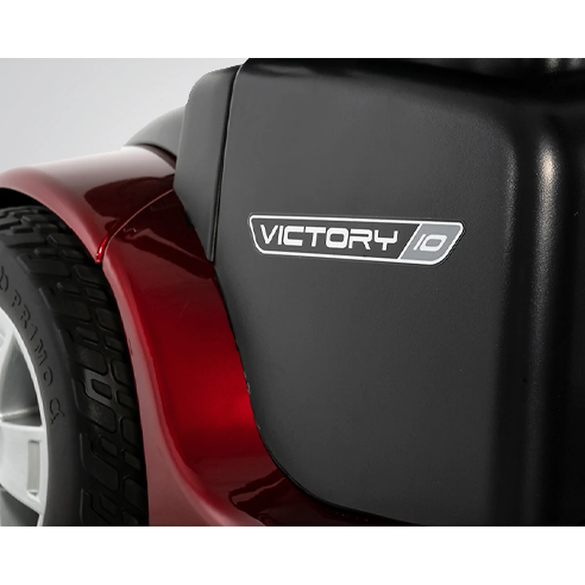 Pride Mobility Victory 10 SC710 4-Wheel mobility scooter side view with EZ Turn Technology – Medical Equipment Sun City AZ