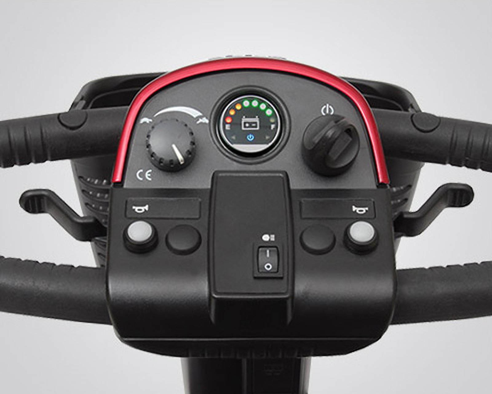 Pride Mobility Victory 10 SC610 3-Wheel delta tiller control console and battery gauge – Medical Equipment Sun City AZ