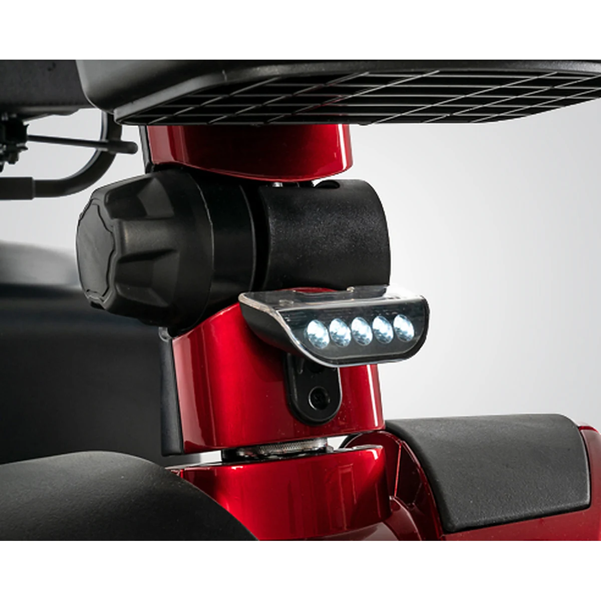 Pride Mobility Victory 10 SC710 4-Wheel LED headlight detail – Medical Equipment Sun City AZ
