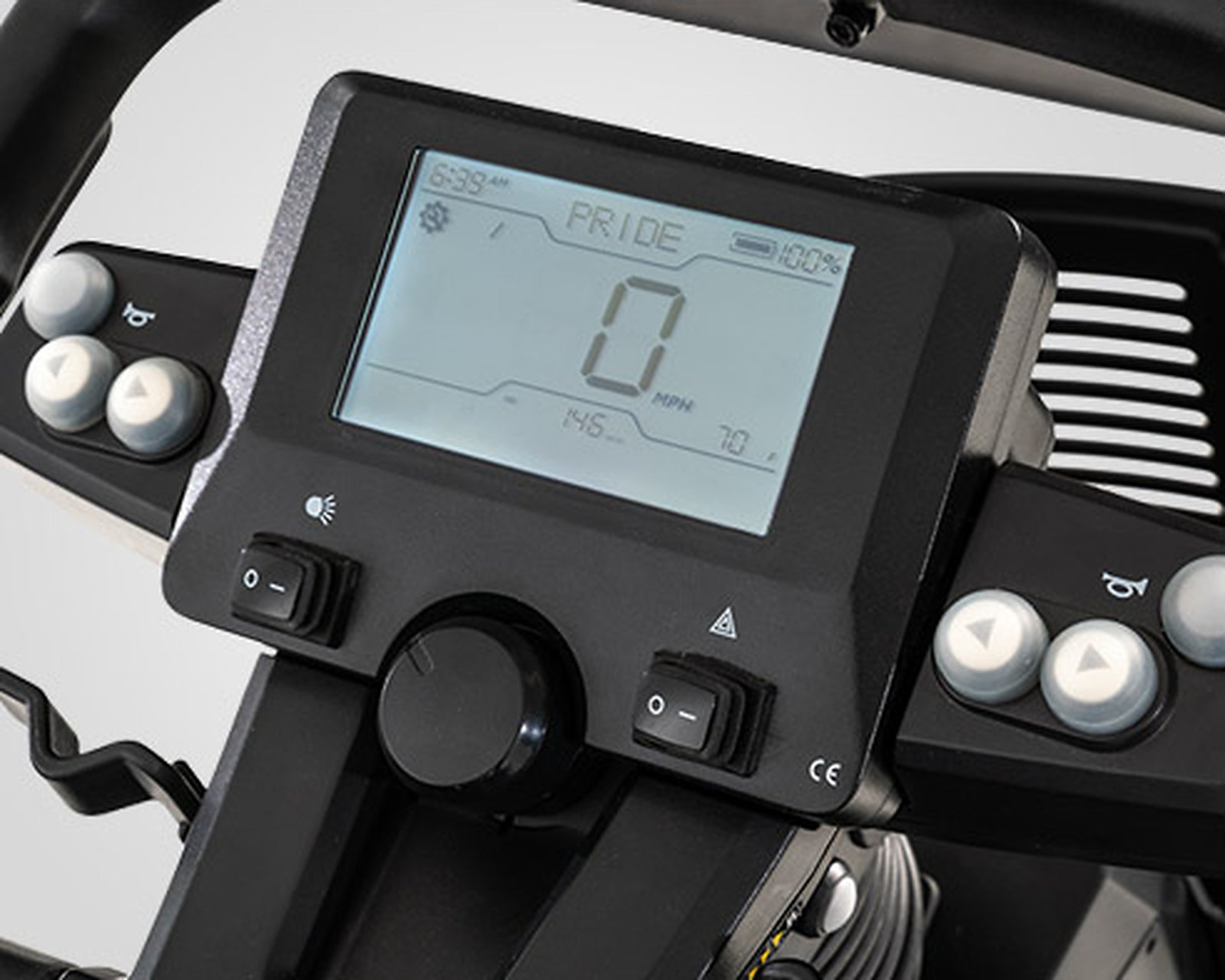 Pride Mobility PX4 SC134 mobility scooter LCD control console with speed display lighting horn and turn signal controls