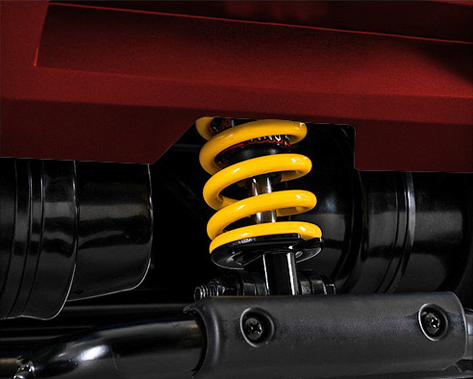 Pride Zero Turn 10 S710ZT mobility scooter Comfort-Trac Suspension spring detail